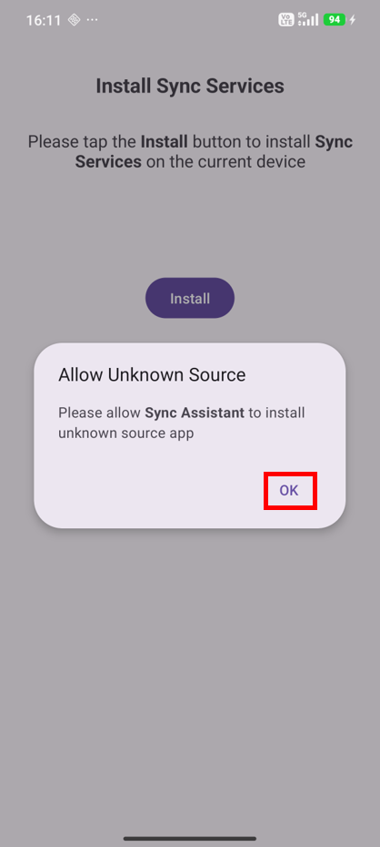 Download the Android Installer from the Private Software Repository