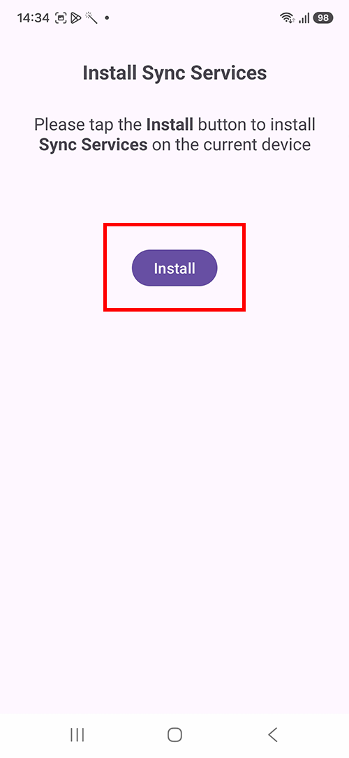 Install Sync Services