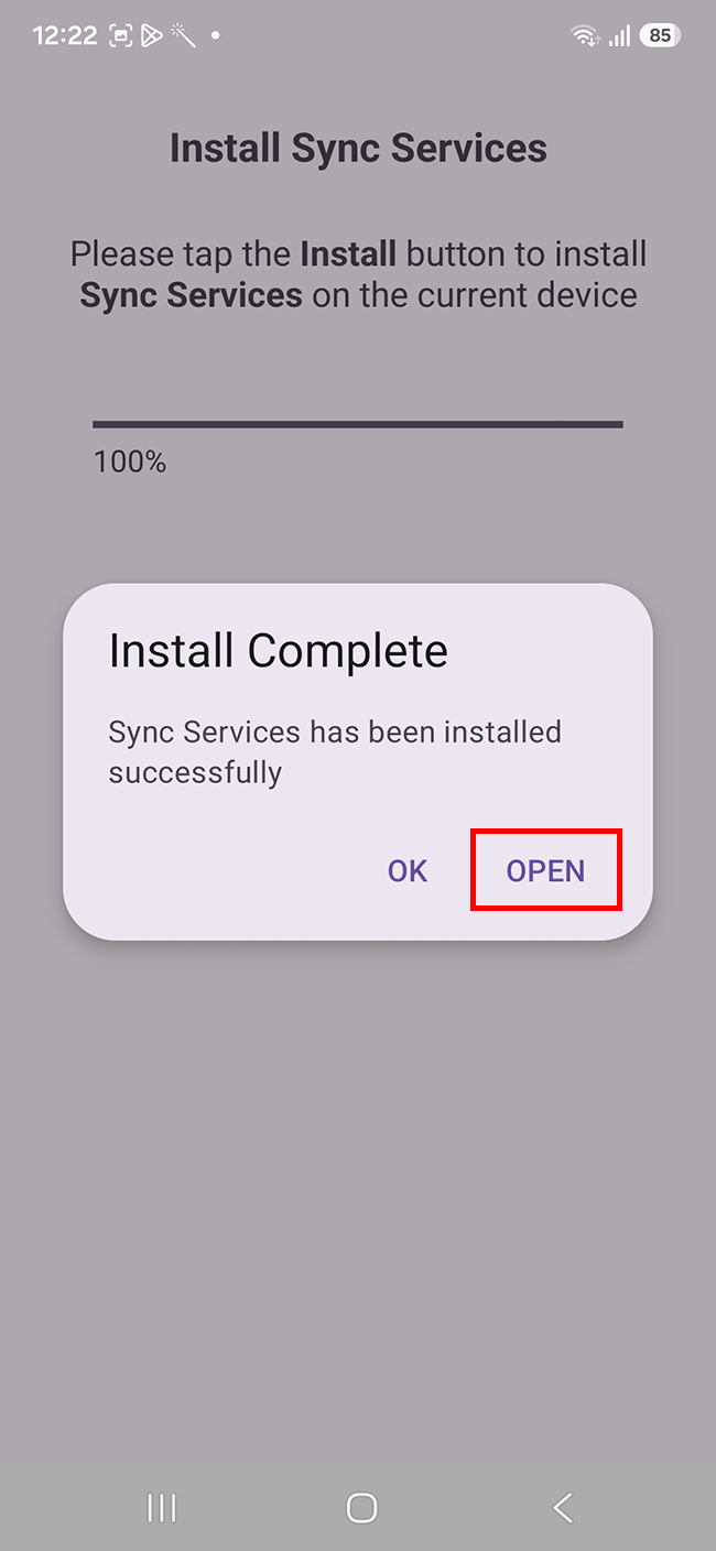 Install Sync Services