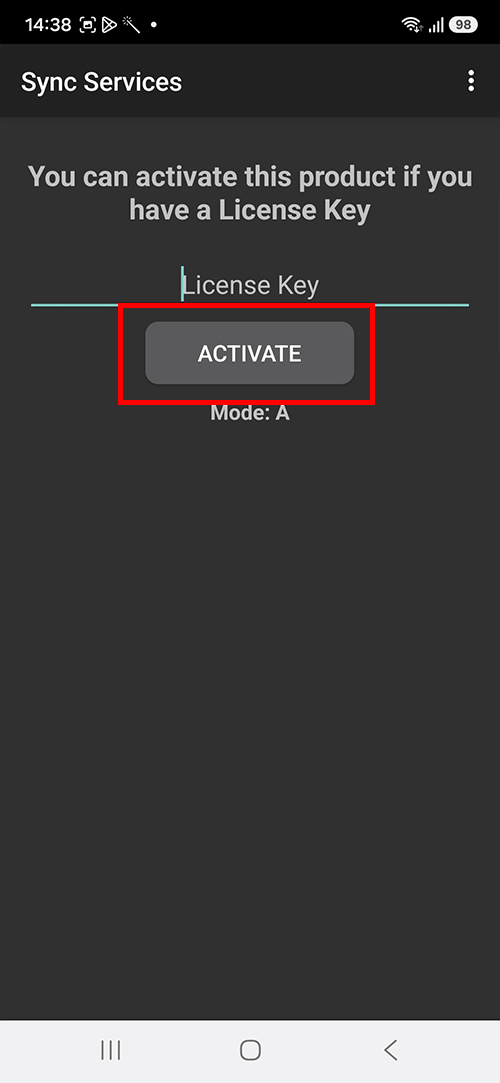 Enter the license key and activate the product
