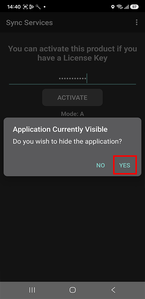 Choose whether to hide the software icon